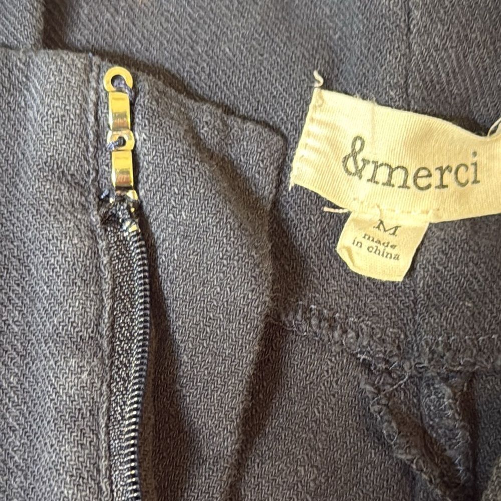 &Merci Linen Blend Tie Front Shorts With Silver Grommets Size Medium - Picture 5 of 6